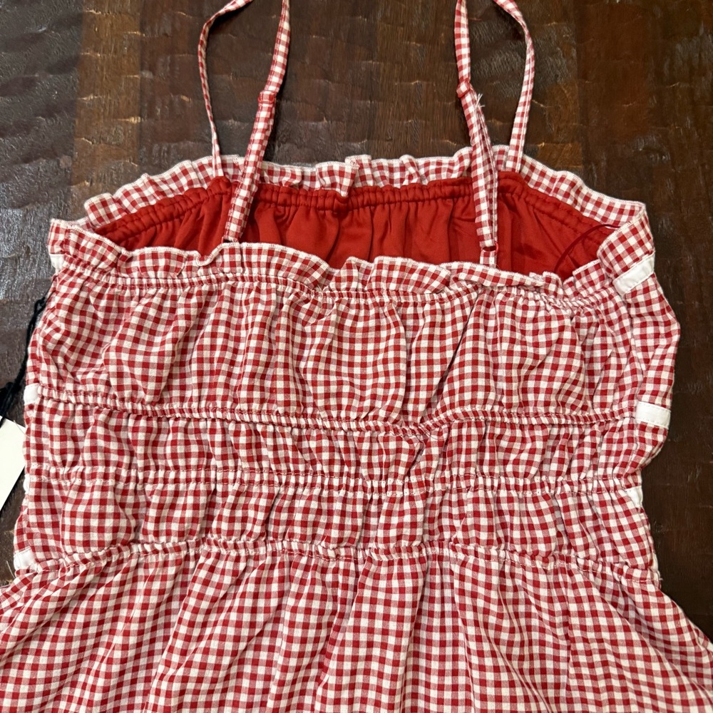 Better Together Red Gingham Dress with White Accents - Picture 7 of 11